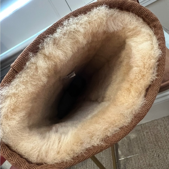 UGG Plush Lamb Fur Boots - Tan - Picture 4 of 16